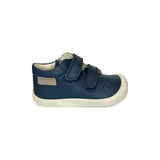Sneakers Primi Passi BAREFOOT NATURINO in pelle blu navy con velcri