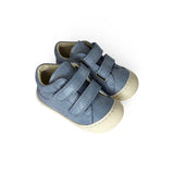 Sneakers Primi Passi COCOON NATURINO in pelle azzurra con velcri