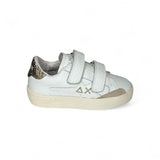 SNEAKER SUN68 Street baby girl in pelle bianca con velcri