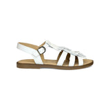 Sandali DIANETTI in pelle bianca con frange