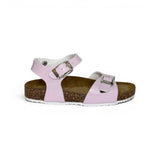 Sandali BIOFASHION in ecopelle vernice lilla con fibbie