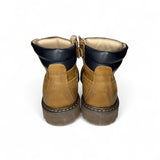 Scarponcini DIANETTI in nubuk marrone con lacci e zip interna