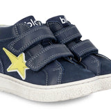 SNEAKERS BALOCCHI mid  in pelle e nubuk blu navy con velcri