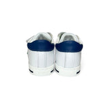 Sneakers primi passi FALCOTTO in pelle bianca/verde/blu con velcri