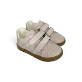 Sneakers primi passi GIOIE ECOLOGICHE in suede e pelle rosa/panna con velcri