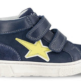 SNEAKERS BALOCCHI mid  in pelle e nubuk blu navy con velcri