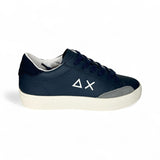 SNEAKER SUN68 Street teen boy in pelle blu navy con lacci