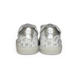 Sneakers primi passi BALOCCHI in pelle stampata silver/suede grigio con velcri