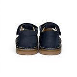 Sandali 2 occhi LESCOUCOU in nubuk blu navy