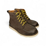 Scarponcini DIANETTI in pelle testa di moro con lacci e zip interna