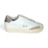 SNEAKER SUN68 Street teen girl in pelle bianca con lacci
