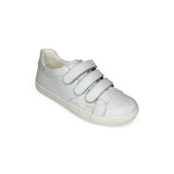 Sneakers primi passi GIOIE ECOLOGICHE in pelle bianca-stella con velcri
