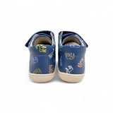 SNEAKERS PRIMI PASSI COCOON NATURINO in pelle blu cobalto con stampa animaletti con velcri