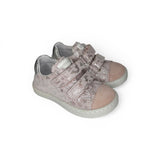 Sneakers primi passi BALOCCHI in pelle stampata rosa/suede rosa con velcri