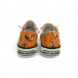 Sneakers NATURINO AYASY in tessuto arancio con stampa surf con lacci elastici