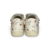 Sneakers Primi Passi COCOON NATURINO in pelle burro/stampa fiorellini con velcri