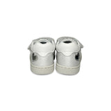 Sneakers primi passi BALOCCHI in pelle metallizzata silver con velcri