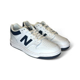 SNEAKERS GINNICHE NEWBALANCE 480 in pelle bianca e blu navy con lacci
