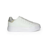 Sneakers SUN68 teen girl bianca/silver/platino con lacci