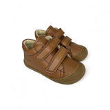 Sneakers Primi Passi COCOON NATURINO in pelle color cuoio con velcri