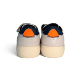 Sneakers SUN68 boy in eco pelle, suede e nylon bianco con velcro e lacci alastici