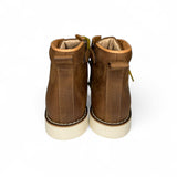 Scarponcini DIANETTI in pelle cuoio con lacci e zip interna