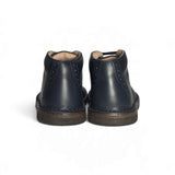 Polacchini stile inglese LESCOUCOU in pelle blu navy con laccio