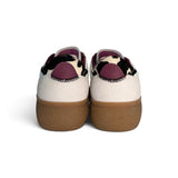 Sneakers SUN68 teen girl in eco pelle e suede bianco con lacci