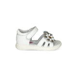 Sandali Primi Passi BALOCCHI in pelle bianca/rame rosato con strap