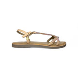 Sandali GIOSEPPO in pelle cipria con strass multicolors