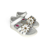 Sandali Primi Passi BALOCCHI in pelle bianca/rame rosato con strap