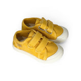 Sneakers NATURINO SUMMER in canvas delavè giallo con velcri