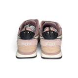 Sneakers ginniche W6YZ in suede e tessuto tecnico cipria/rosa con velcri