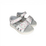 Sandali Primi Passi BALOCCHI in pelle bianca/stampa rosa con strap