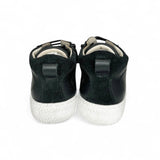 Sneaker LESCOUCOU in pelle nera con lacci e zip laterale