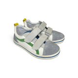 Sneakers BALOCCHI in suede grigio/azzurro e tessuto bianco con velcri