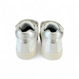 SNEAKERS PRIMI PASSI BALOCCHI in pelle e glitter bianchi con velcri