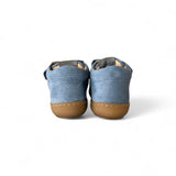 Sneakers Primi Passi LUNELLA in suede color jeans con velcri