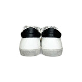 Sneakers DIANETTI in pelle bianca con lacci e cerniera