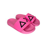 Ciabatte in PU fuxia fluo e nero