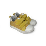 Sneakers primi passi BALOCCHI in canvas e suede giallo/pelle bianca con velcri