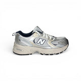 Sneakers ginniche NEWBALANCE 530 silver/bianco/blu con lacci