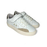 SNEAKER SUN68 Street kid girl in pelle con velcro e lacci elastici