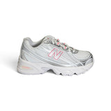 Sneakers ginniche NEWBALANCE 740 bianco/silver/rosa con laccio