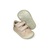 Sneakers Primi Passi BAREFOOT NATURINO in pelle rosa con velcri