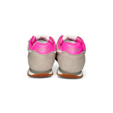 Sneakers ginniche W6YZ in suede e tessuto tecnico rosa con velcri