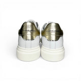 Sneakers PHILIPPE MODEL junior TEMPLE in pelle bianca e oro