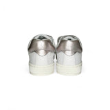 Sneakers BALOCCHI in pelle e tessuto bianco/dettagli cipria con velcri