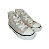 Sneakers NATURINO YLFAS mid in tessuto glitter multicolors con lacci e zip laterale