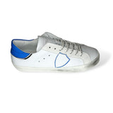 SNEAKERS PHILIPPE MODEL junior PARIS in pelle bianca e bluette